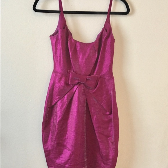 Yoana Baraschi Spaghetti strap shimmer purple Cocktail Dress - Picture 4 of 4